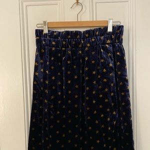 Jcrew Velvet Star Pencil Skirt
